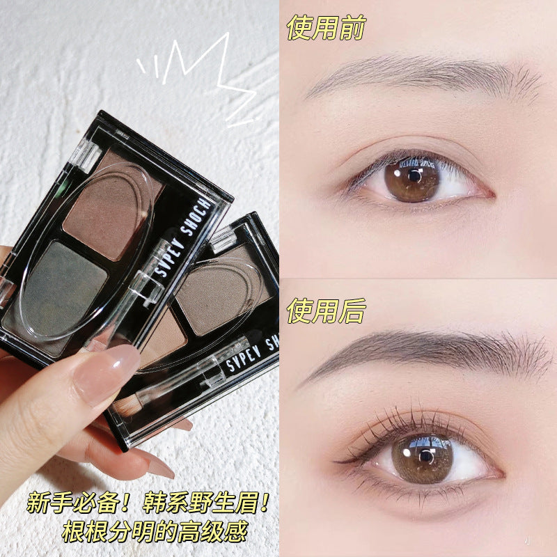 Wholesale makeup natural two-tone eyebrow powder