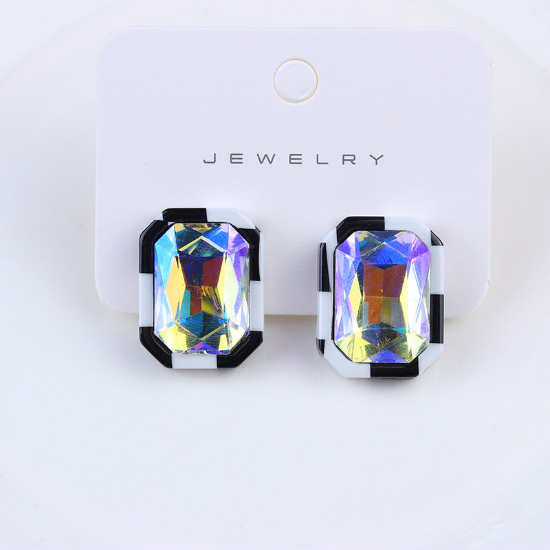 Wholesale Acrylic Checkerboard Earrings
