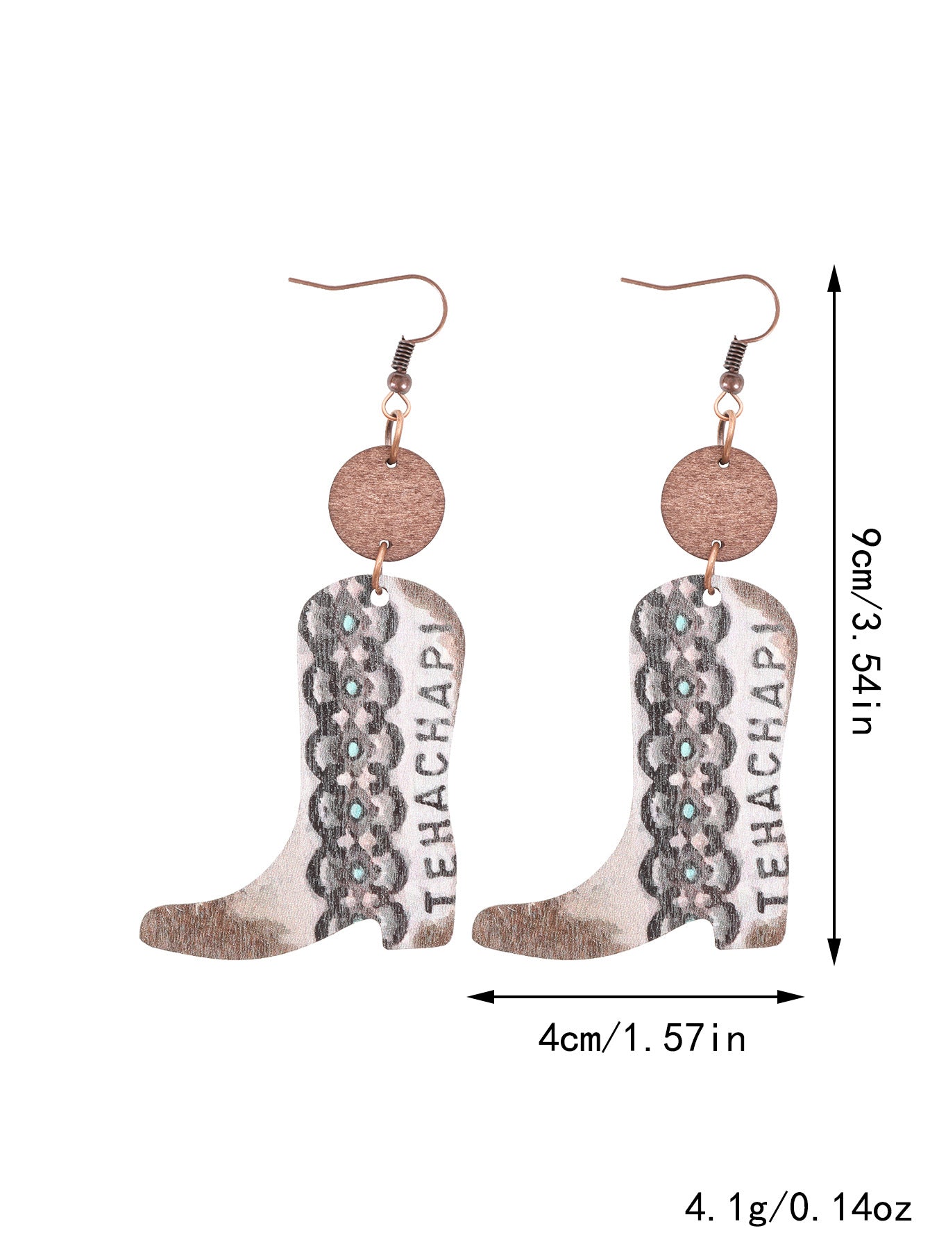 Wholesale Wooden Flower Drop Earrings Vintage Bohemian Ear Jewelry for Women