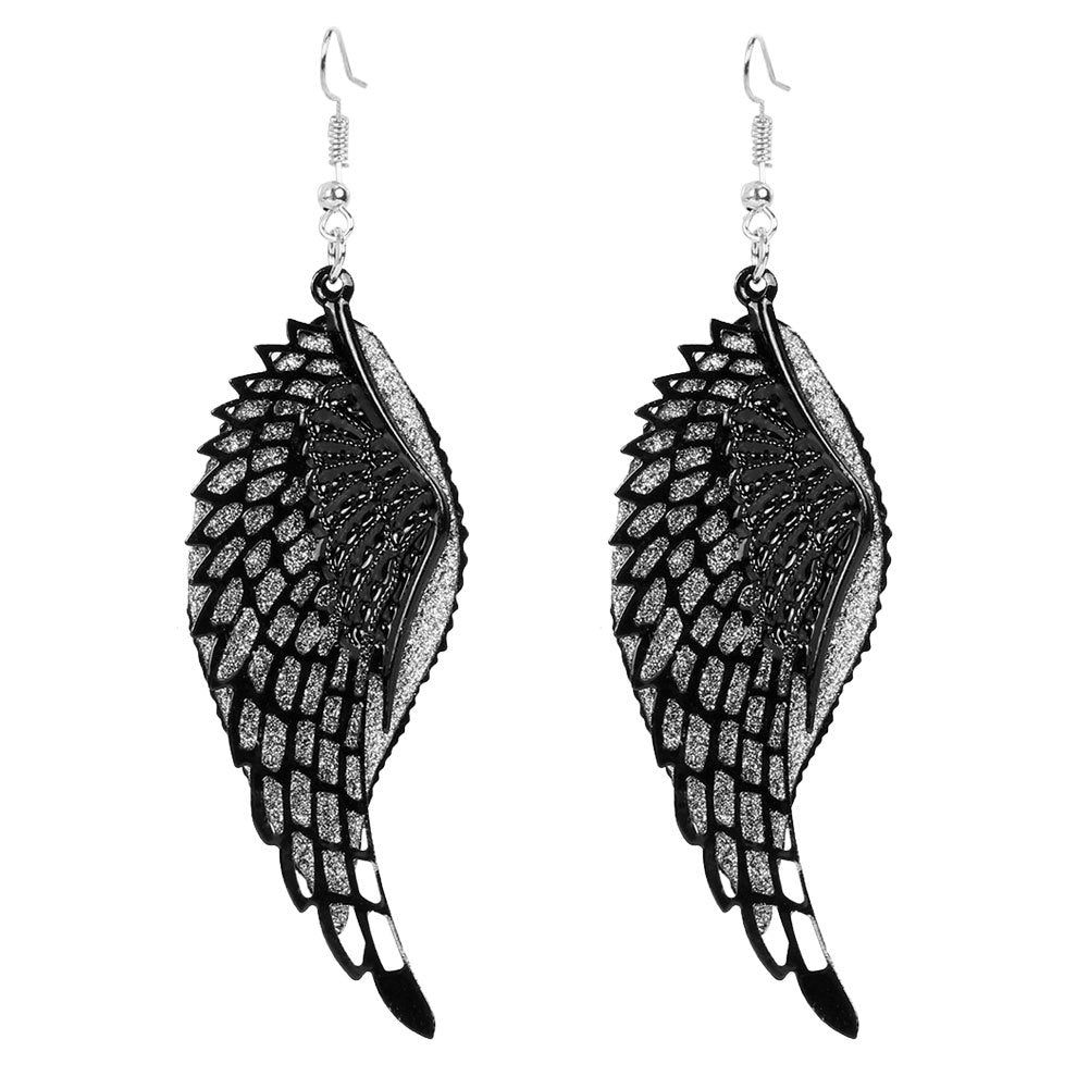 Wholesale retro alloy leaf frosted earring