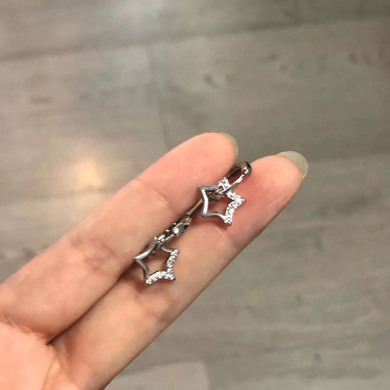 Wholesale alloy five-pointed star earrings