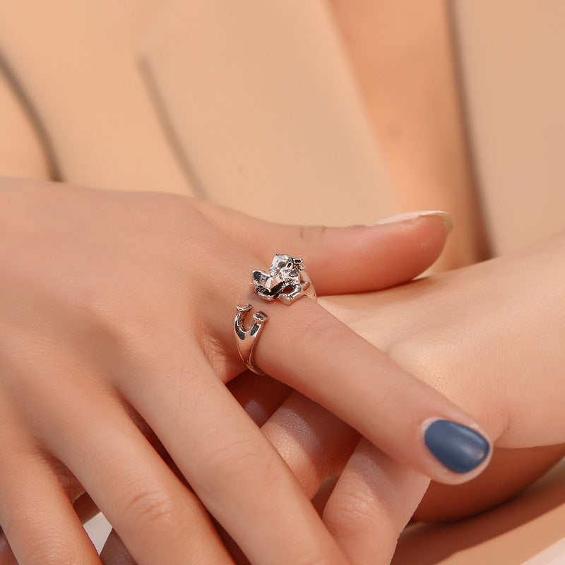 Wholesale Animal Hip-Hop Open Thai Silver Adjustable Ring