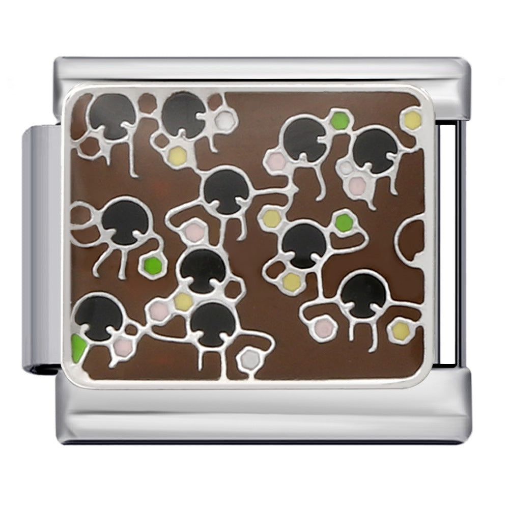 Wholesale Italian Charm Bracelet Cute cartoon character   Stainless Steel Composable Bracelet