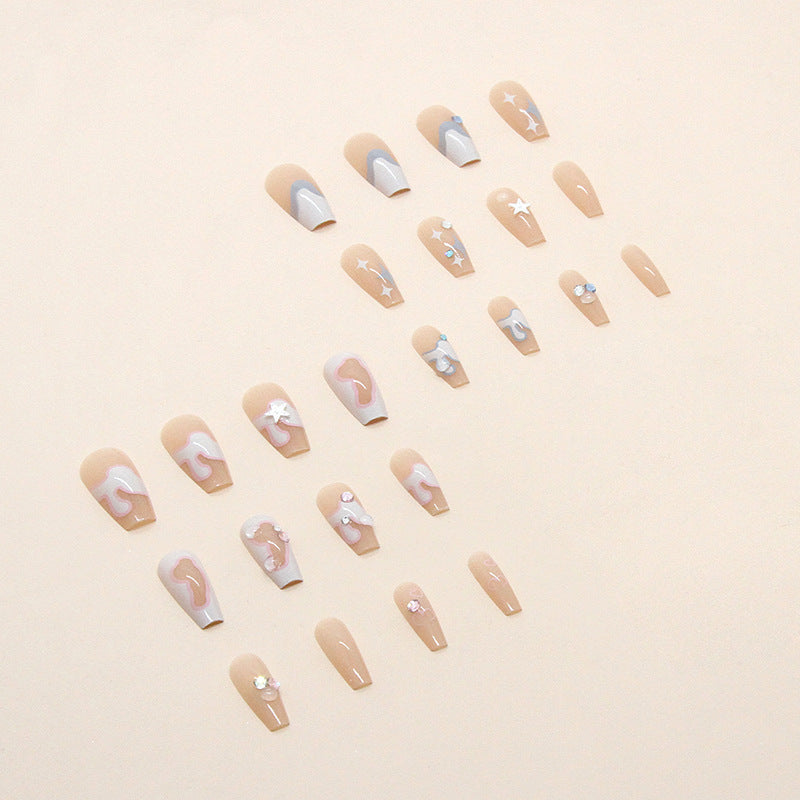Wholesale 24 Pieces/box Dual Color Diamond Nails Kits Nail Stickers