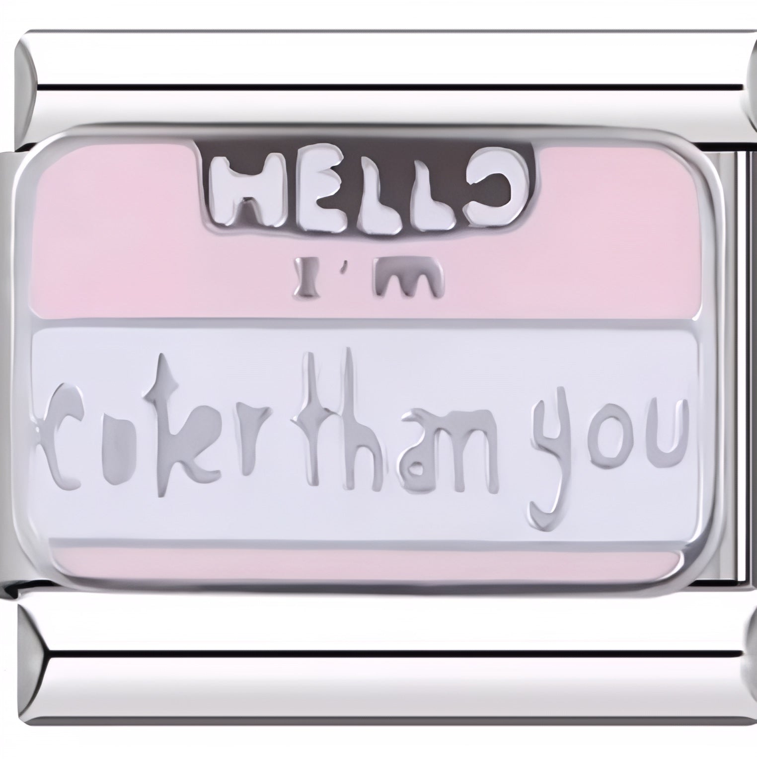 Wholesale Italian Charm Bracelet 9mm DIY BELIEVE English HELLO letter  Creative Stainless Steel Composable Bracelet