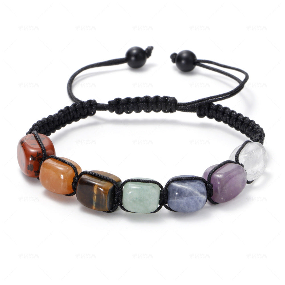 Wholesale Natural Tiger Eye Stone Old Topaz Agate Color Beaded Bracelet ACC-BT-ZiGe032