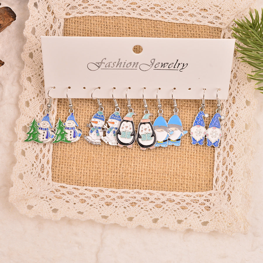 Wholesale Winter Penguin Snowman  Earrings