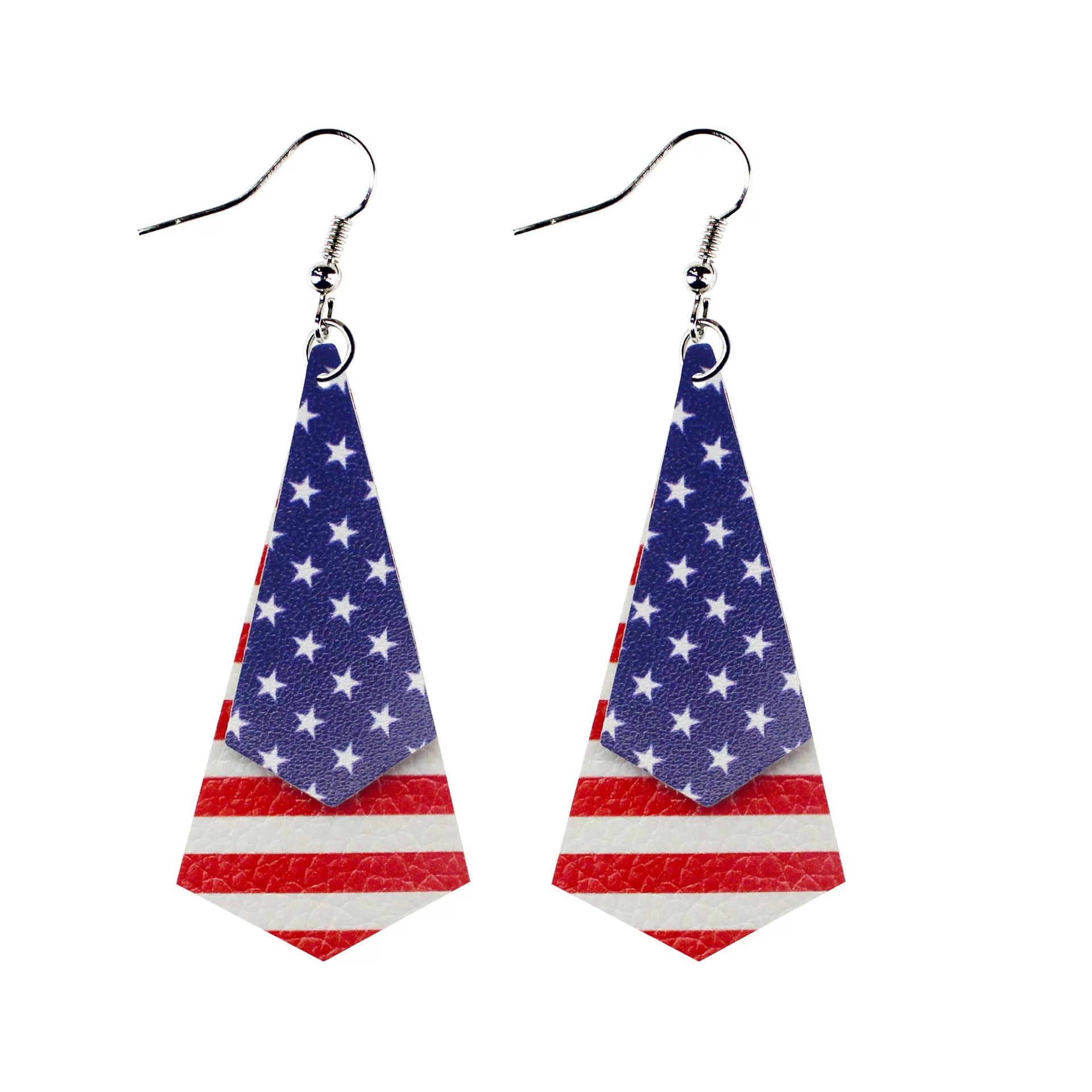 Wholesale Independence Day leather earrings