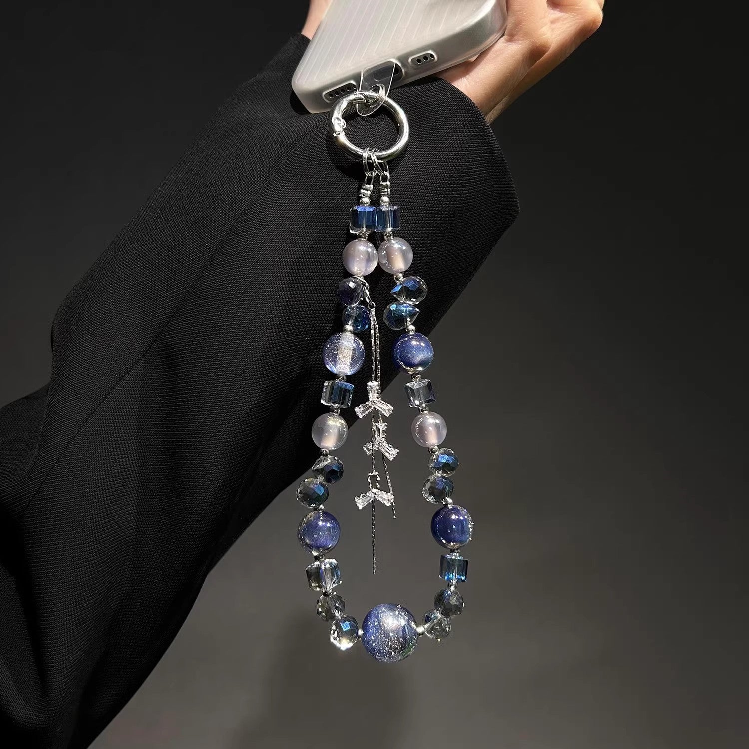 Wholesale Crystal Star Bead Lanyard Bead Keychain