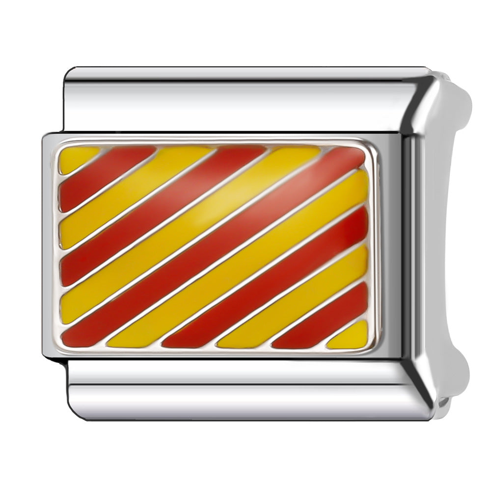 Wholesale Italian Charm Bracelet 9mm DIY Splicing Creative Pattern Stainless Steel Composable Bracelet