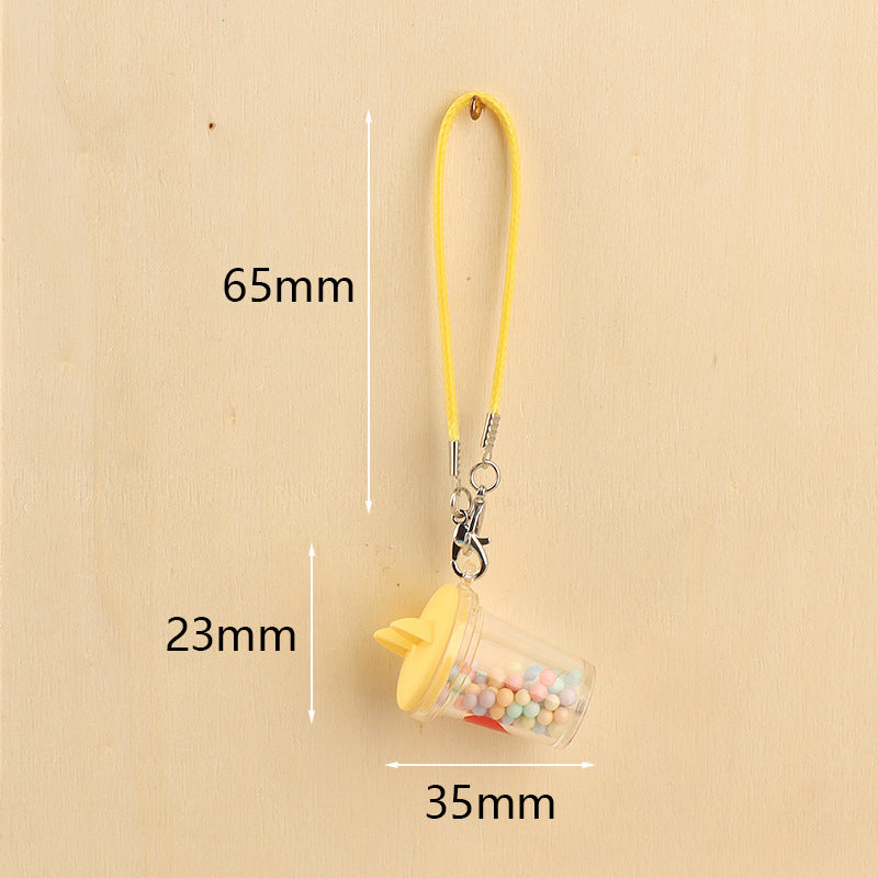 Wholesale Cute Mini Shake Cup Keychain Pendant Doll Accessories