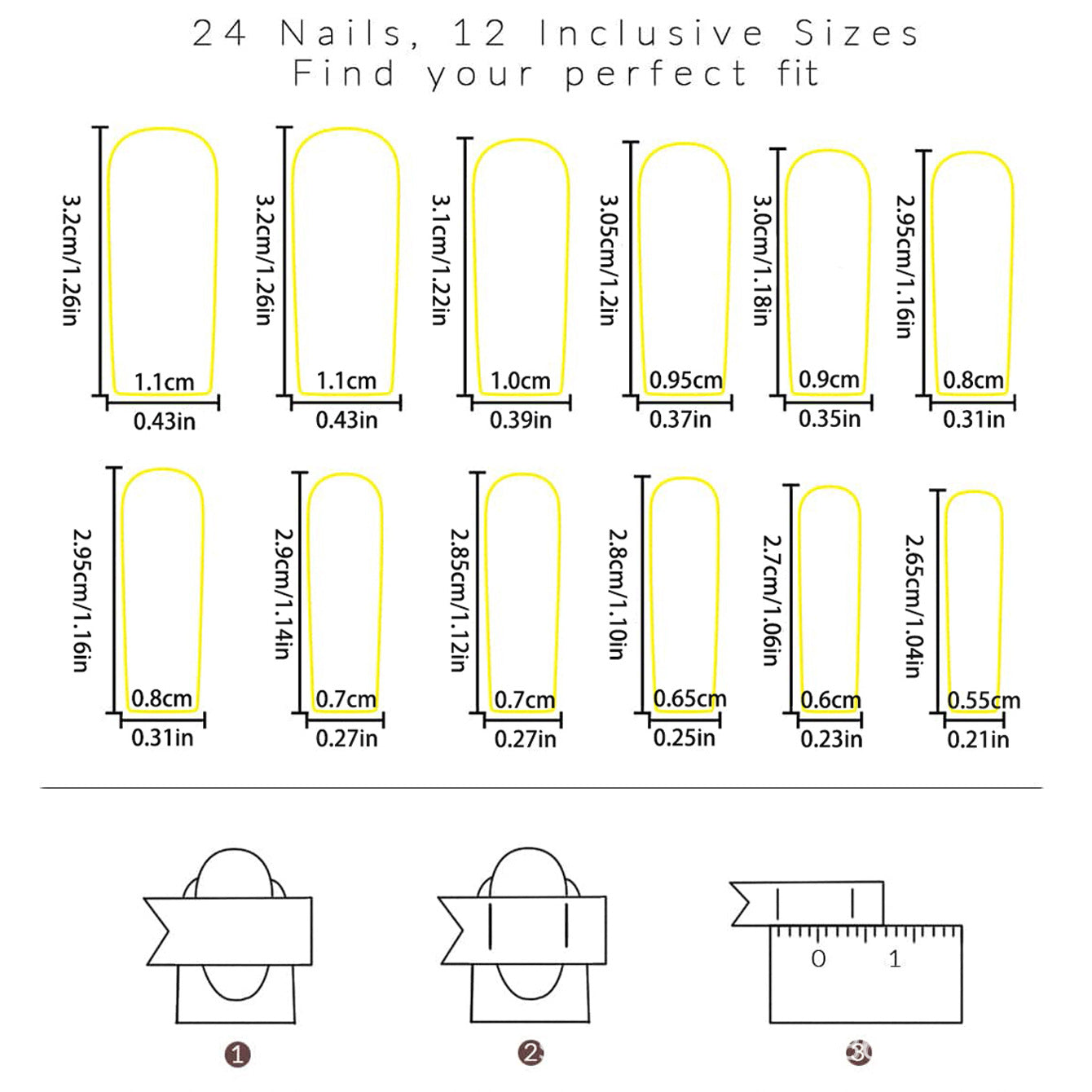 Wholesale 24 Pieces/box Halloween Press-on Nails Kits Nail Stickers ACC-NS-XingNai022