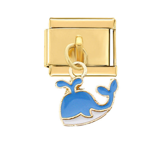 Wholesale 9mm Italian Charm Starter Bracelets DIY Ocean Animal Pendant Style Stainless Steel Composable Bracelet