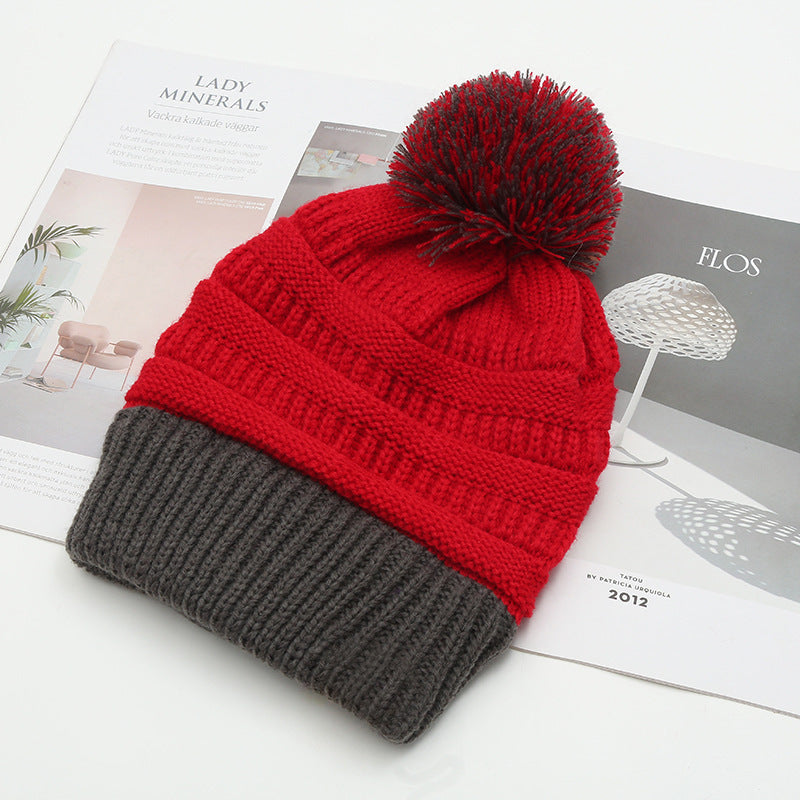 Wholesale autumn and winter color matching woolen hat