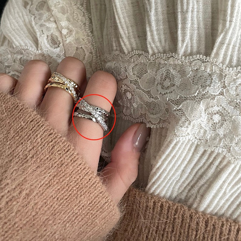 Wholesale  Three-Circle Wrapped Zircon Ring