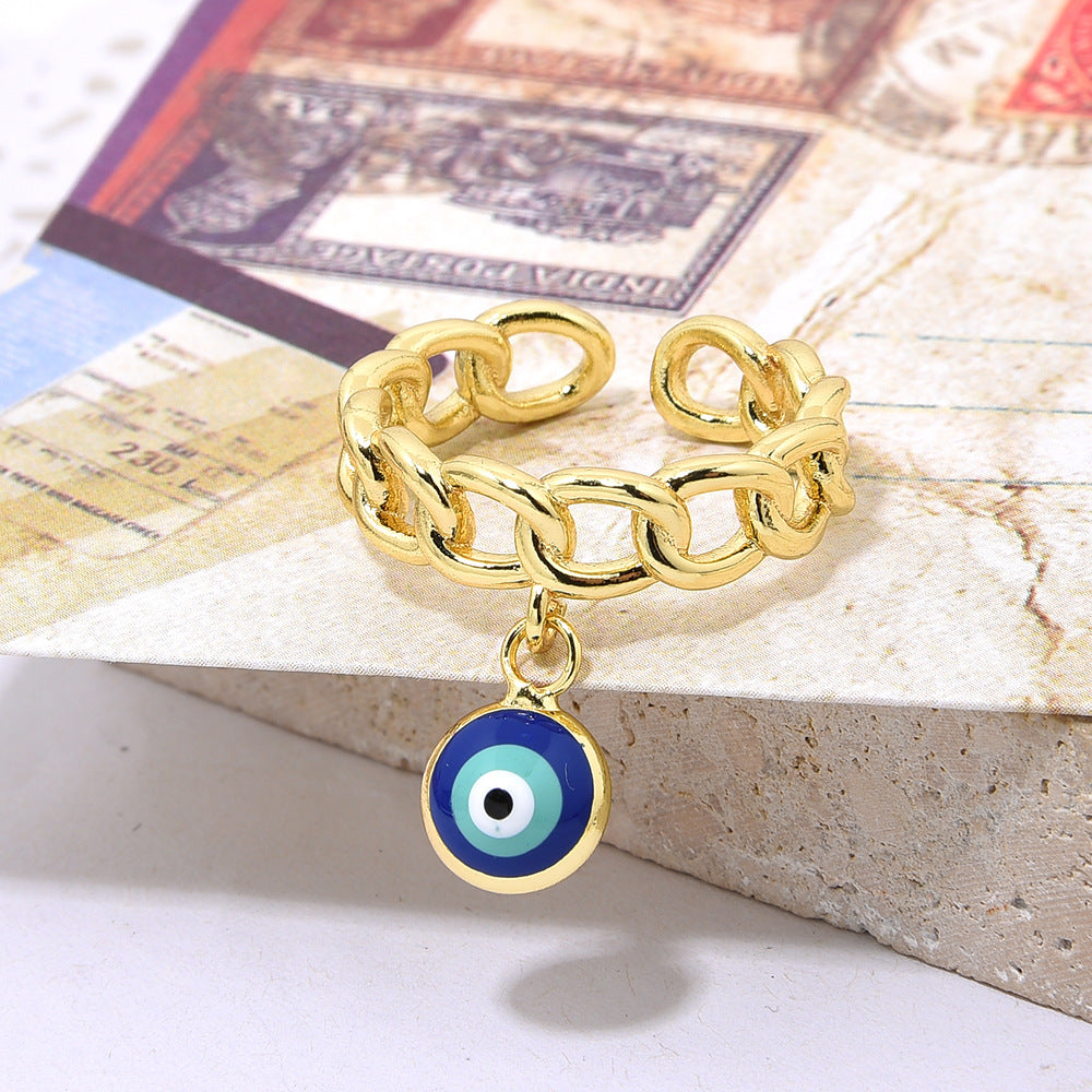 Wholesale Oil-Dripping Demon Eye Ring