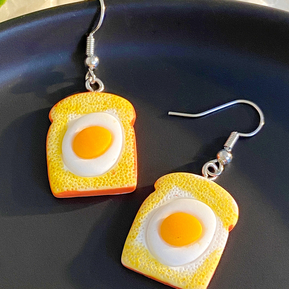 Wholesale Funny Donut Earrings Set For Women White Plastic Resin Party Gift Boutique Resale