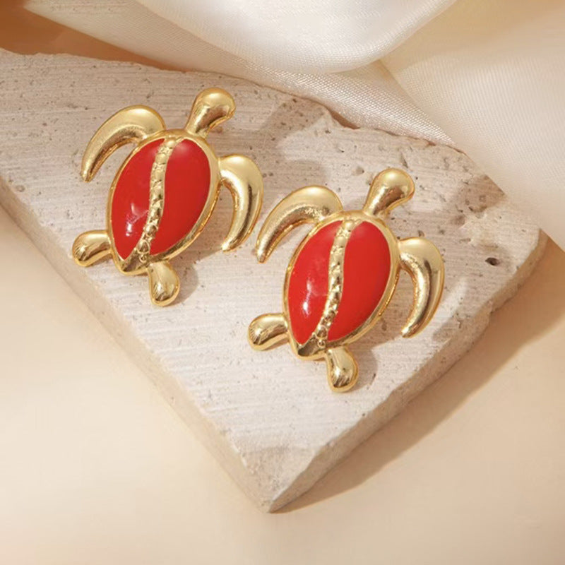 Wholesale Stainless steel turtle earrings