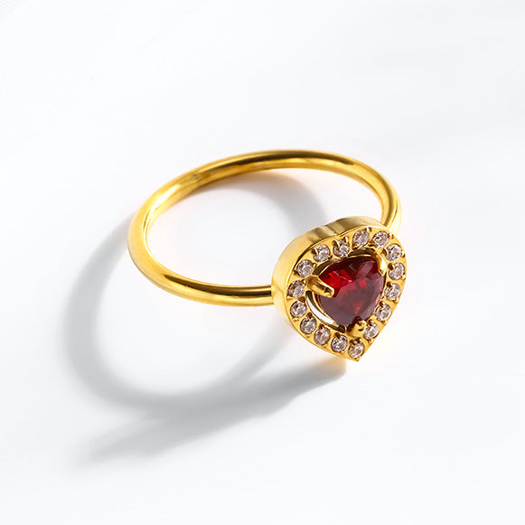 Wholesale  Titanium Steel Peach Heart Zircon Necklace Bracelet suit Set