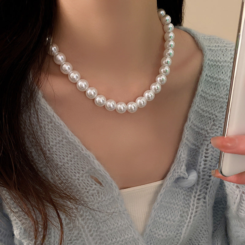 Wholesale Lace Collar Rhinestone Pearl Necklace