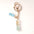 Wholesale Blue Gold Tassel 26 English Letters Gold Keychains