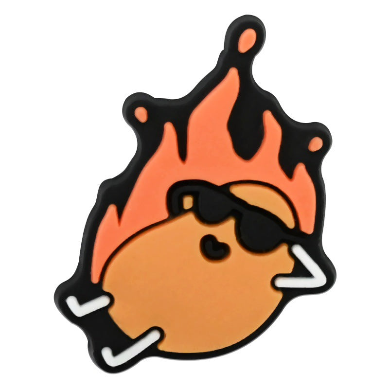 Wholesale Random 100pcs Cute cartoon potato-shaped  PVC Soft Rubber Shoe Buckle Decoration