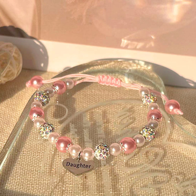 Wholesale Colorful Gradient Shell Beaded Bracelets Diamond Pendant Beaded Handmade Braided Chain ACC-BT-Yima009