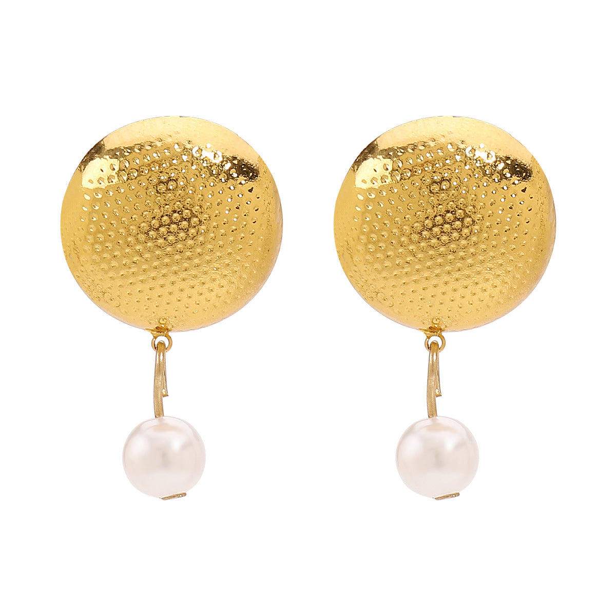 Wholesale Striped Alloy Pearl Tassel Earrings Ring Necklace  Niche