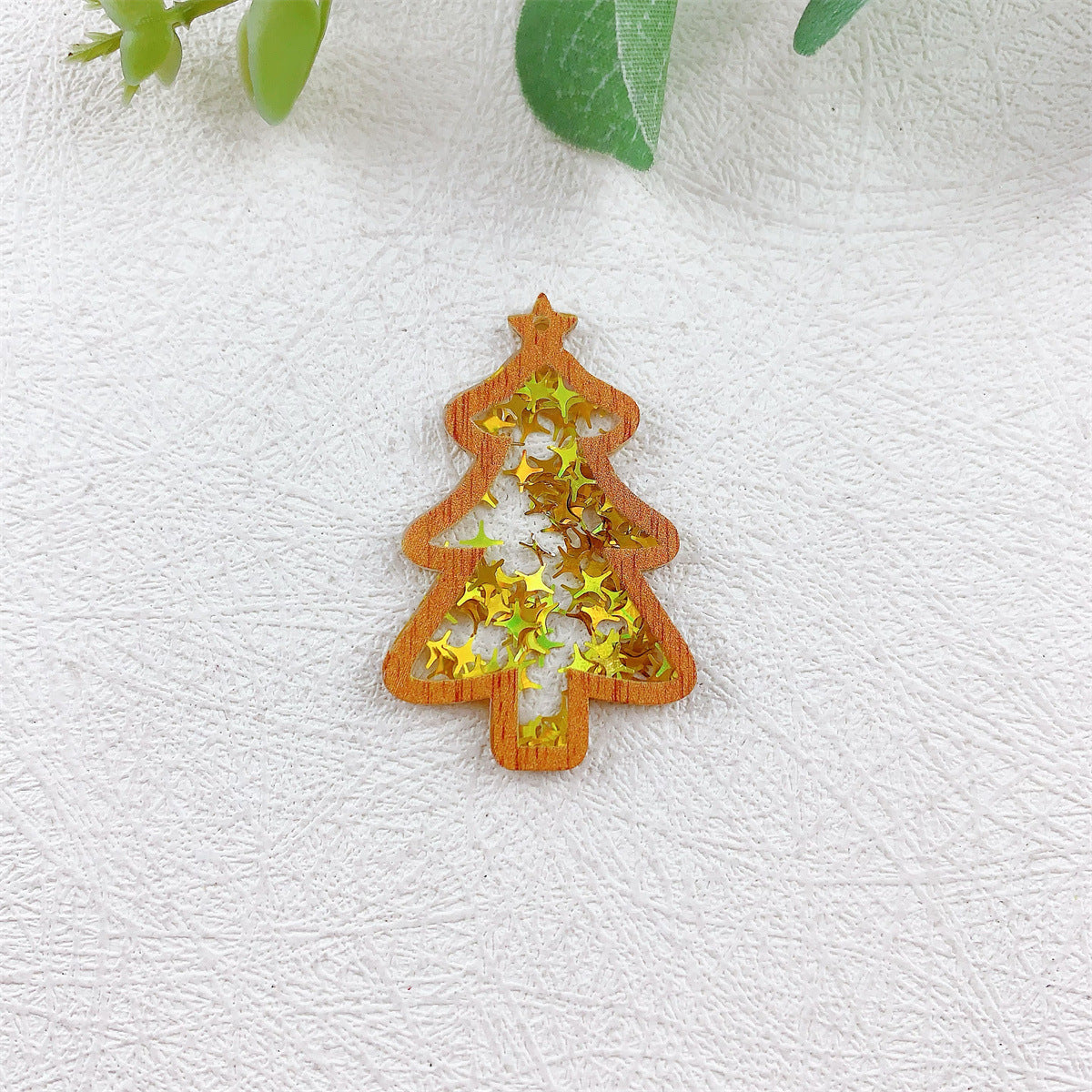 Wholesale 10pcs Acrylic Glitter Color Christmas  Pendant