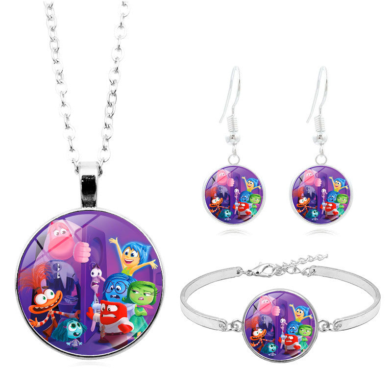 Wholesale Cartoon Cute Alloy Necklaces Bracelet Earrings Set ACCVIP-NE-HengX001