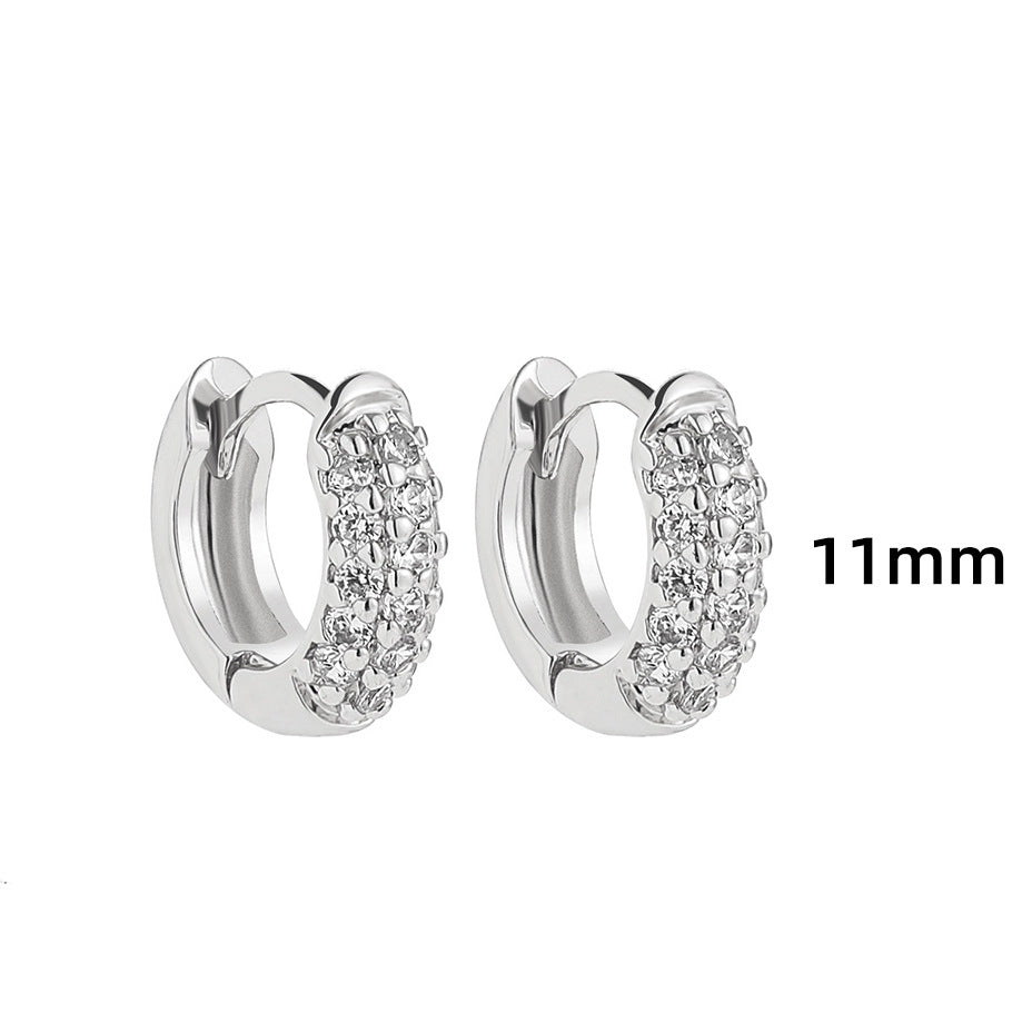 Wholesale  Micro-inlaid Zircon Stainless Steel Earrings