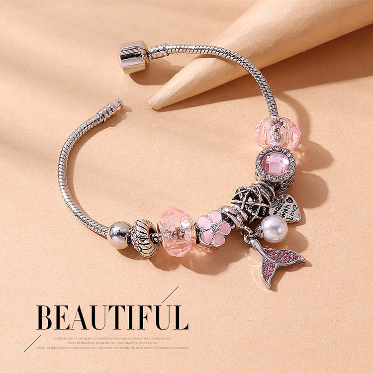 Wholesale Mermaid Beaded Bracelet Fishtail Pearl Hand Jewelry ACC-BT-Qianzi004