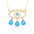Wholesale color zircon clavicle chain drop oil enamel eye pendant necklace