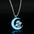Wholesale luminous star moon mushroom pendant with silver shiny blingbling clavicle chain