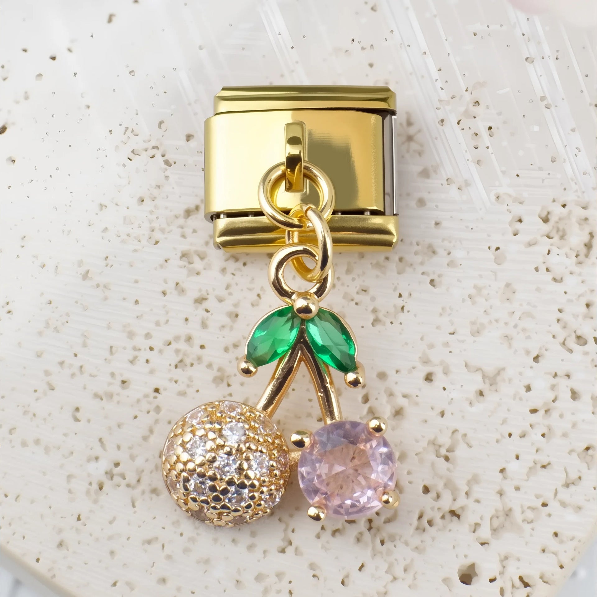 Wholesale 5pcs/ pack Nature Italian Charms Single Section Creative Stainless Steel Composable Bracelet