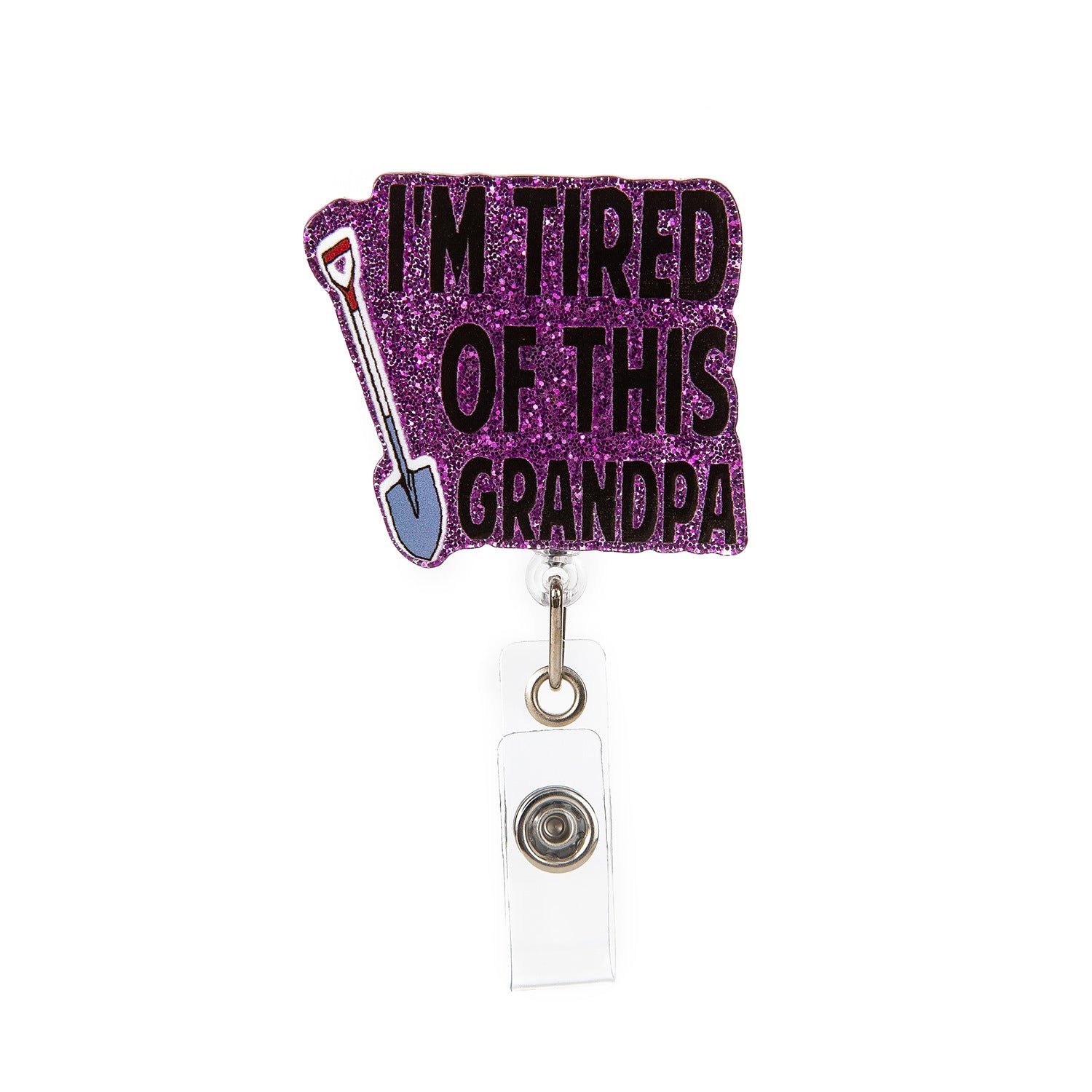 Wholesale Love Romantic Workplace  Acrylic Retractable Rotating Badge Keychain