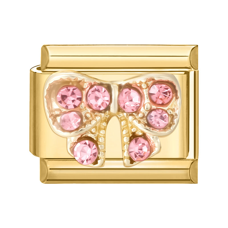 Wholesale 9mm Italian Charm Starter Bracelets DIY square Single Section Creative Stainless Steel Composable Bracelet