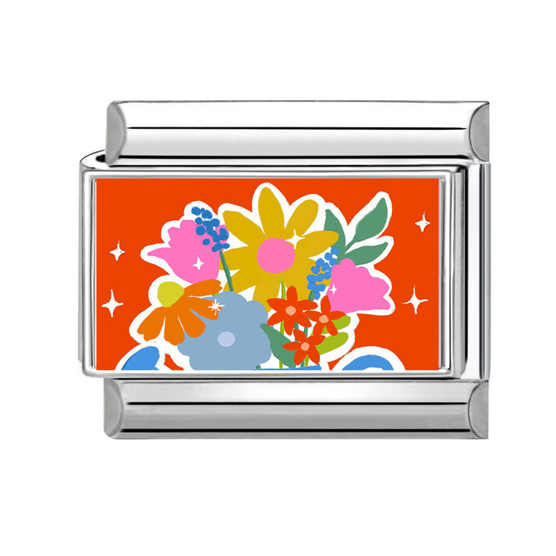 Wholesale 9mm Italian Charm Starter Bracelets DIY square Single Section Creative Stainless Steel Composable Bracelet