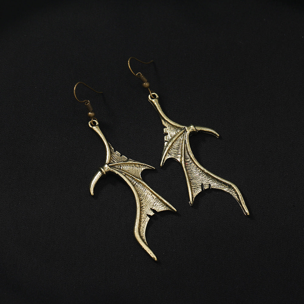 Wholesale Gothic  Earrings Bat Devil Wings Design Trendy Jewelry Accessory for Women