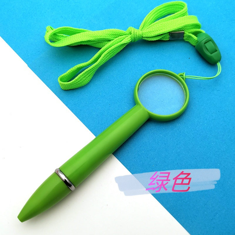 Wholesale Creative magnifying glass ballpoint pen lanyard gift pen