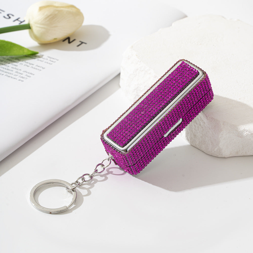 Wholesale Rhinestone Storage Empty Box with Makeup Mirror Keychains ACC-KC-ZhiYa037