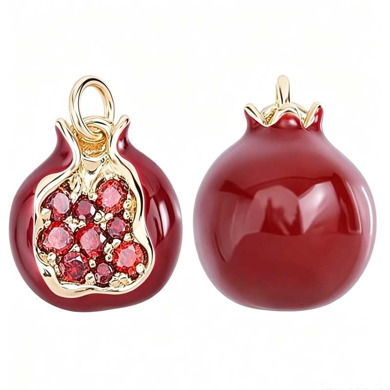 Wholesale Retro Pomegranate Collarbone Necklace Ankara Red Fall Winter Women S Design Everyday Fashion Accessory For Boutique Resale