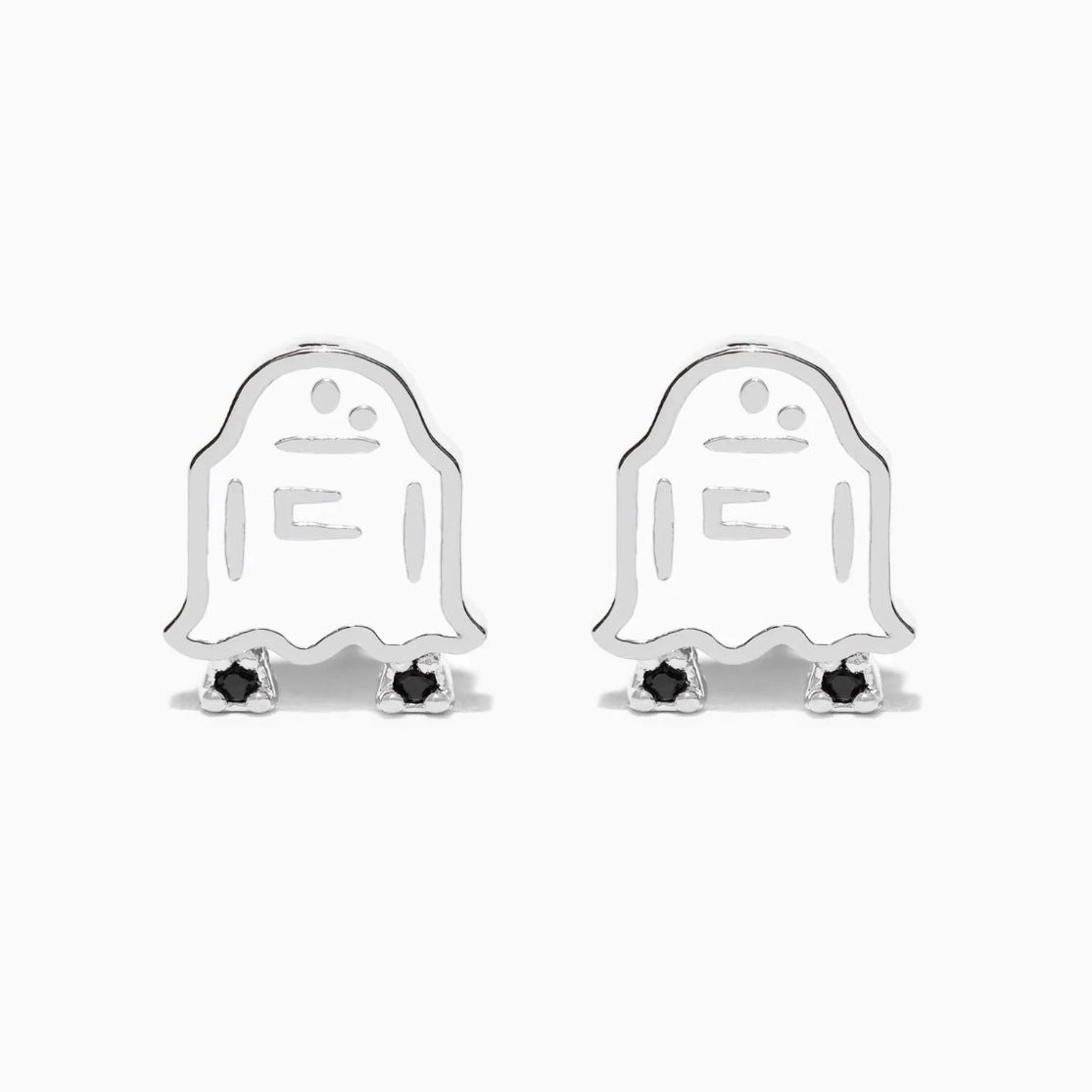 Wholesale  Creative Halloween Copper Gold Plated Funny Oil Dropping Zircon Cartoon Pumpkin Ghost Earrings