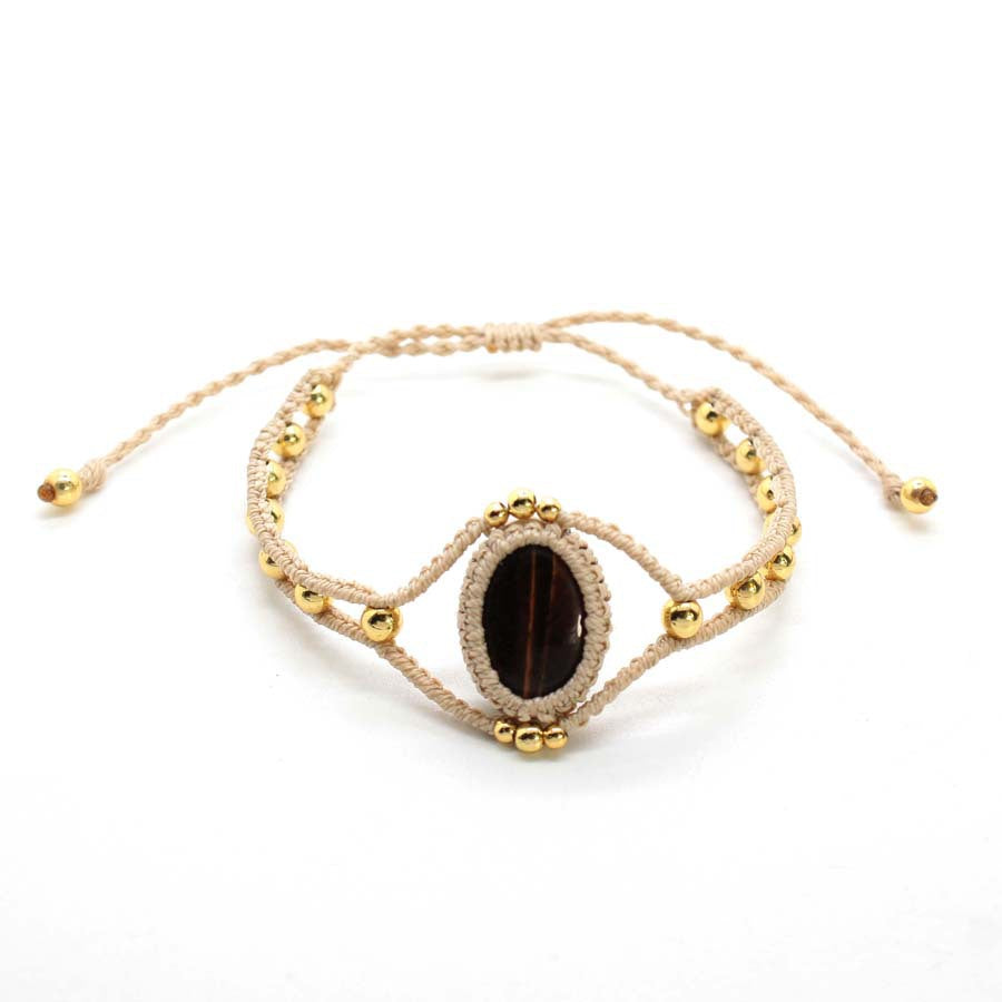 Wholesale Amethyst Crystal Bead Handwoven Angel Eye Bracelet New Chinese Style Adjustable Unisex Jewelry Accessory Boutique Gift