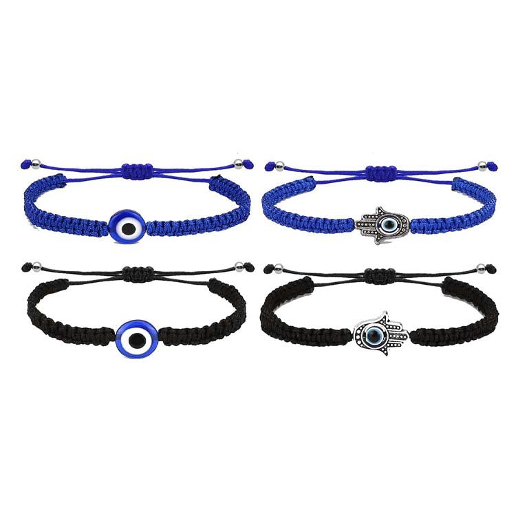 Wholesale   Evil Eye Braided Rope Bracelet