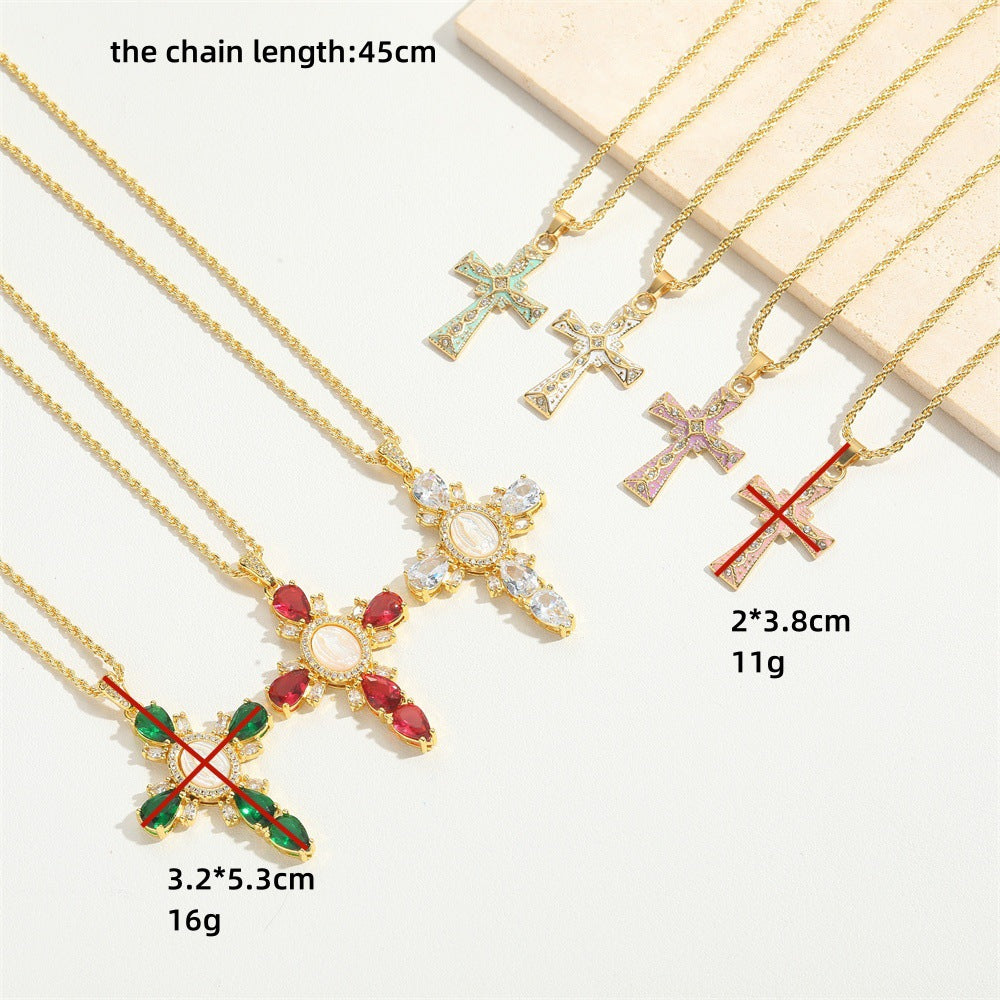 Wholesale cross pendant clavicle necklace