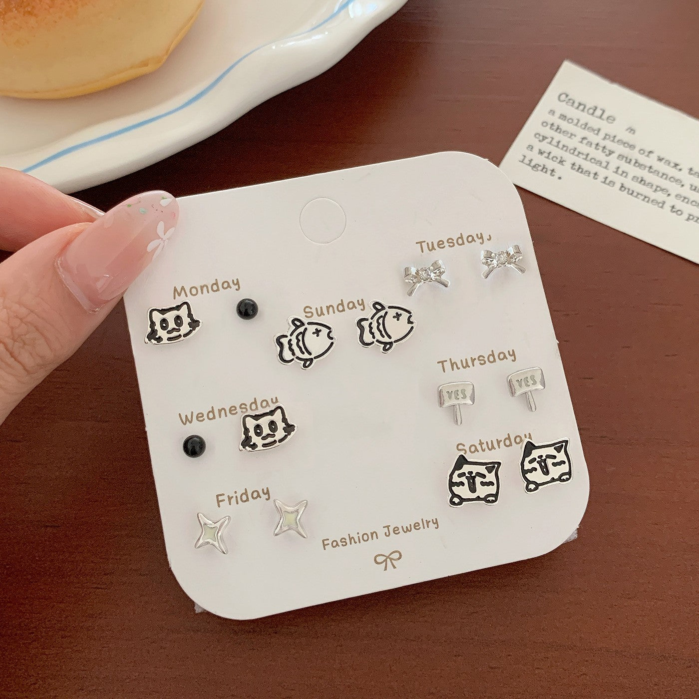 Wholesale Summer butterfly earrings set versatile exquisite zircon pink earrings