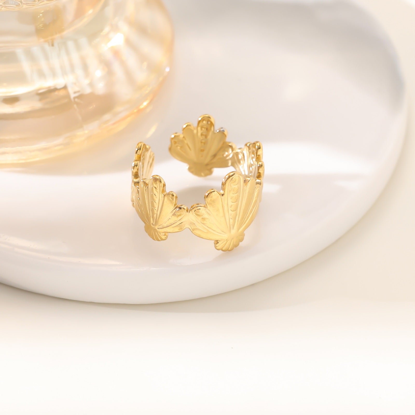 Wholesale Stainless steel openwork adjustable ring