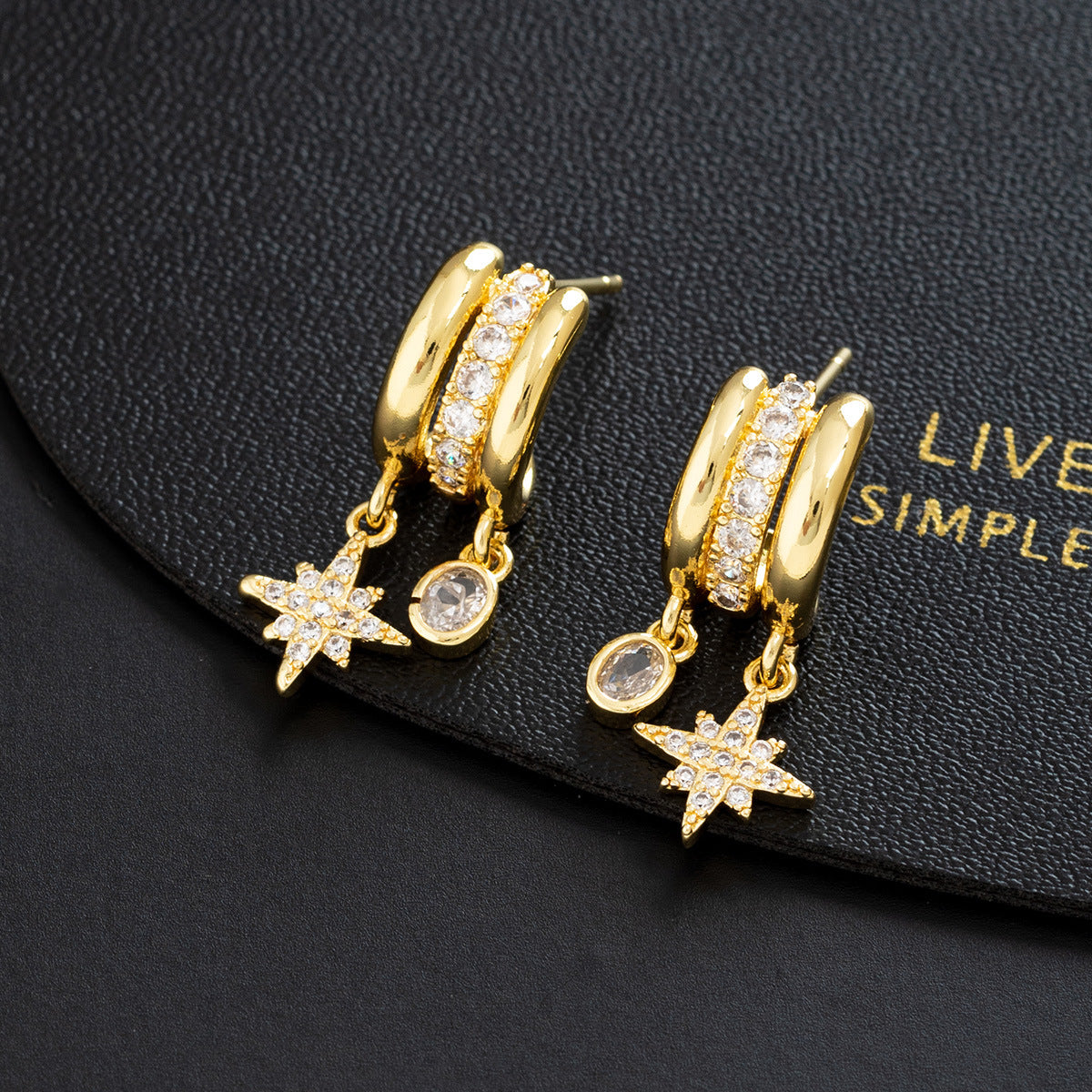Wholesale Trendy Star Shaped Women S Earrings Irregular Design Copper Electroplated Jewelry Accessory For Gift And Boutique Resale