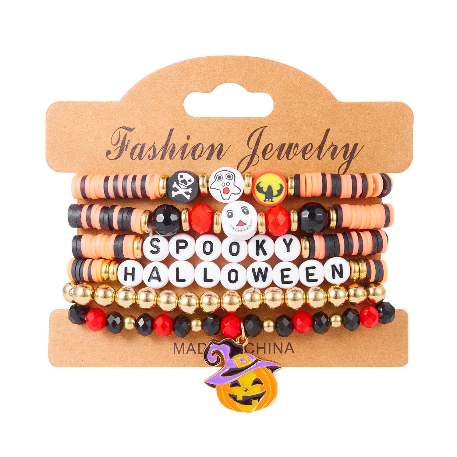 Wholesale Halloween Bracelet Bat Pumpkin Spider Pendant Bracelet